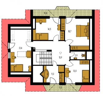 Floor plan of second floor - KLASSIK 127